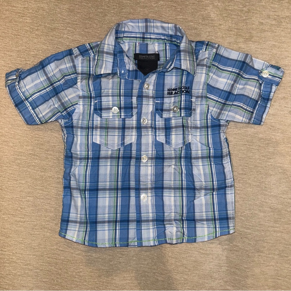 Kenneth Cole Reaction Plaid Top- Kids Size 18months